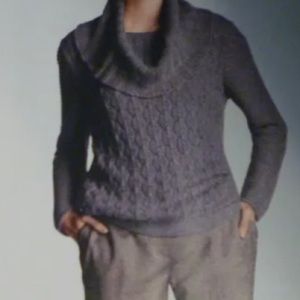 Gray Cowl Neck Sweater